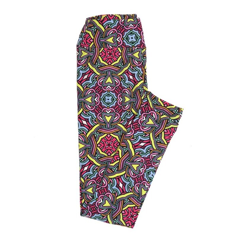 LuLaRoe Tween TW Trippy 70s Mandalas Leggings fits Adult Women sizes 00-0  3403-ZK-2.jpg
