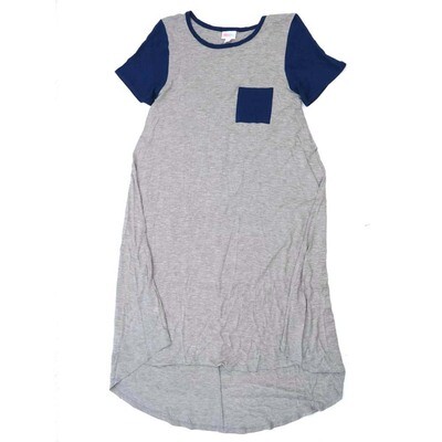 LuLaRoe CARLY b X-Small (XS) Solid Gray Blue Swing Dress fits womens sizes 2-4 B-XS-225 Retail $55