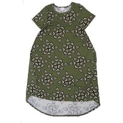 LuLaRoe CARLY b X-Small (XS) Geometric Mandala Swing Dress fits womens sizes 2-4 B-XS-201 Retail $55