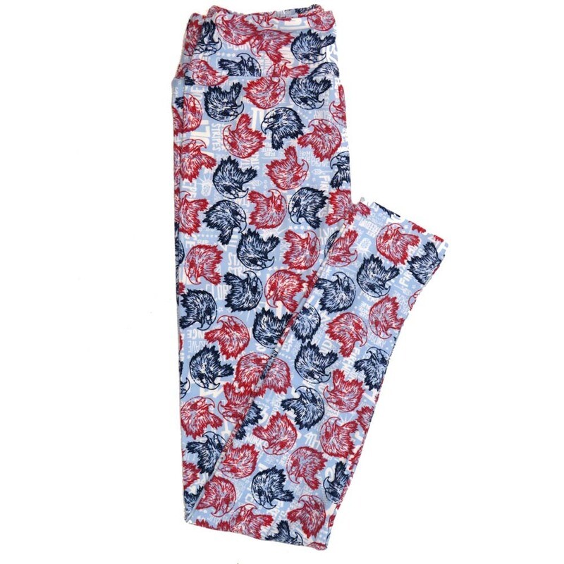 LuLaRoe Kids Large/XL LXL USA Americana Bald Eagle Stars Stripes1776 Leggings fits Kids sizes 6-12  2291-ZA.jpg