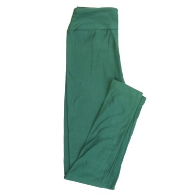 LuLaRoe Tween TW Solid Green Leggings fits Adult Women sizes 00-0 3403-ZC.jpg