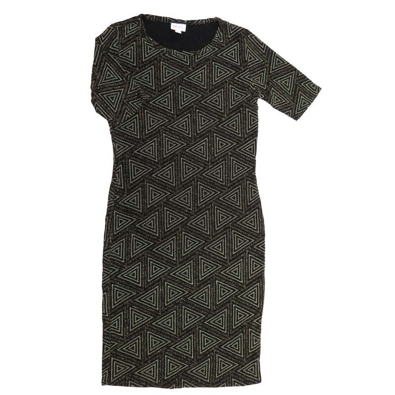 LuLaRoe JULIA d Medium (M) Elegant Collection Glitter Sparkly Black Red Gold Silver Form fitting Knee Length Dress fits Womens sizes 8-10 MED-213 LuLaRoe JULIA d Medium (M) Elegant Collection Glitter Sparkly Black Red Gold Silver Form fitting Knee Length Dress fits Womens sizes 8-10 MED-213