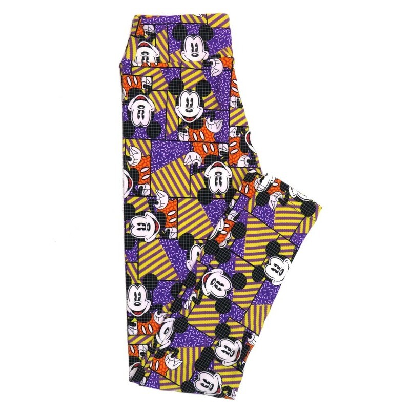 LuLaRoe Tween TW Disney Mickey Mouse Stars &amp; Stripes smiling Leggings fits Adult Women sizes 00-0  3403-I.jpg