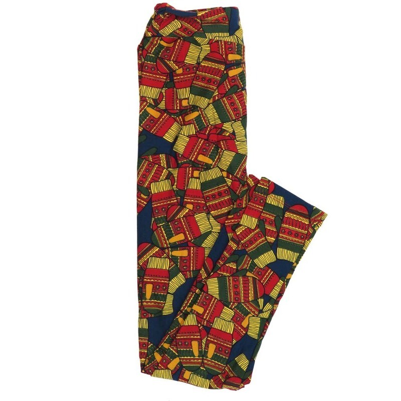 LuLaRoe Kids Large/XL LXL Christmas Holiday Mittens Gloves Leggings fits Kids sizes 6-12  2292-ZI.jpg