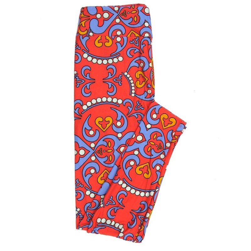 LuLaRoe One Size OS Ornate Filigre Polka Dots Leggings fits Adult Women sizes 2-10  4475-E2