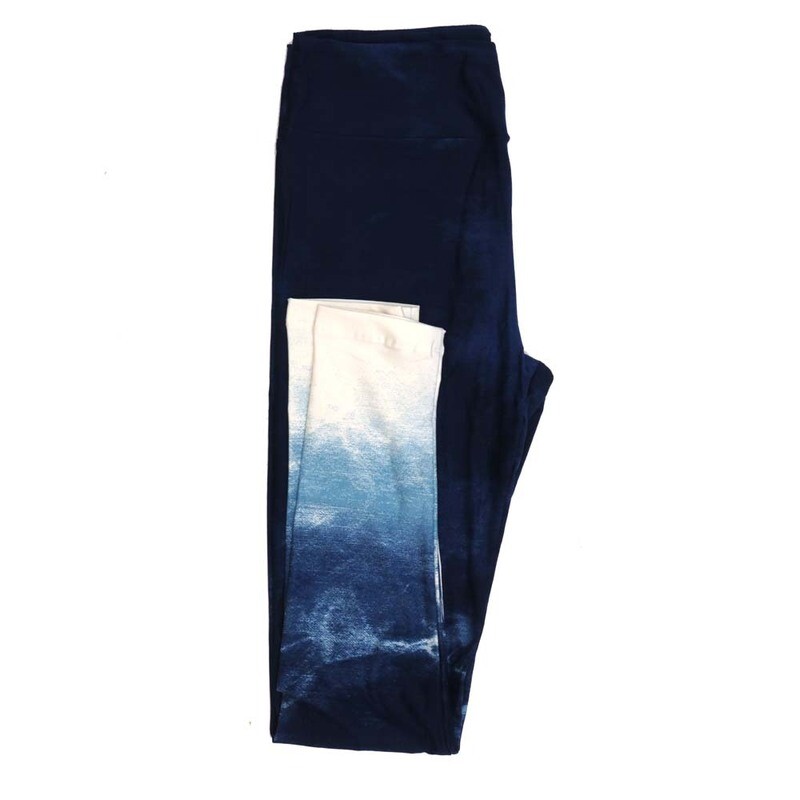 LuLaRoe One Size OS Abstract Hombre ny White Leg Bottoms Leggings fits Adult Women sizes 2-10  4472-E5