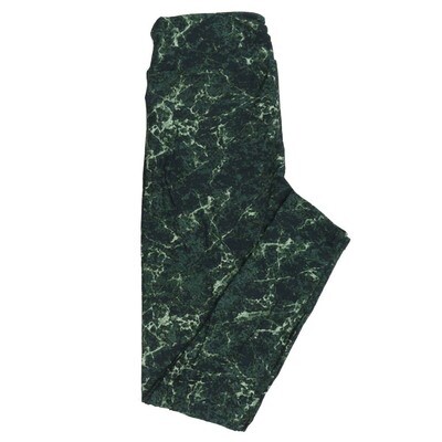 LuLaRoe One Size OS Mottled Abstract Dye br Green Leggings fits Adult Women sizes 2-10  4473-A5