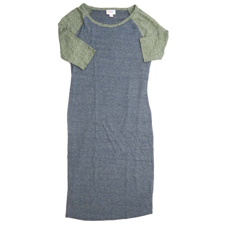 LuLaRoe JULIA b X-Small (XS) Solid Heathered Gray Red Sleeves Form fitting Knee Length Dress fits Womens sizes 2-4  XS-202
