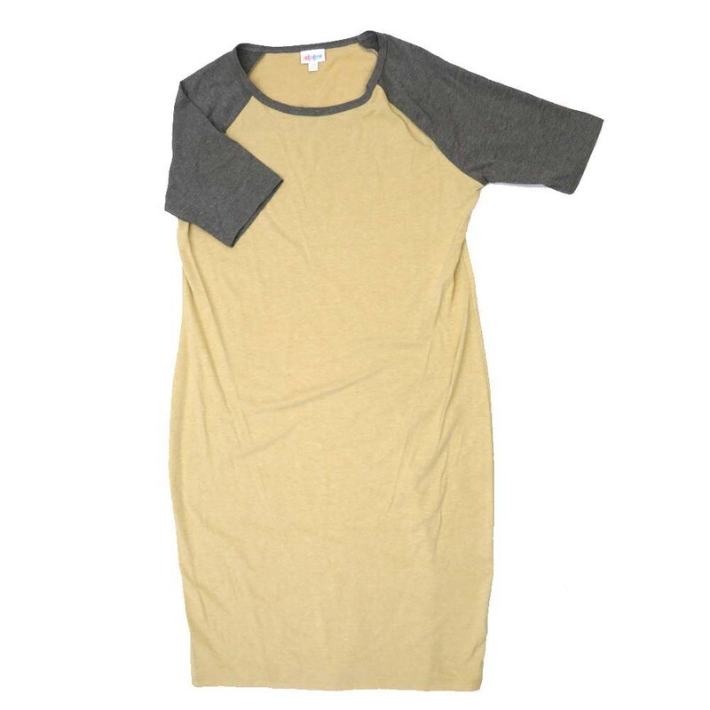 LuLaRoe JULIA g XX-Large (2XL) Solid Green Gray Form Fitting Knee Length Dress fits Womens sizes 22-24  G-2XL-229