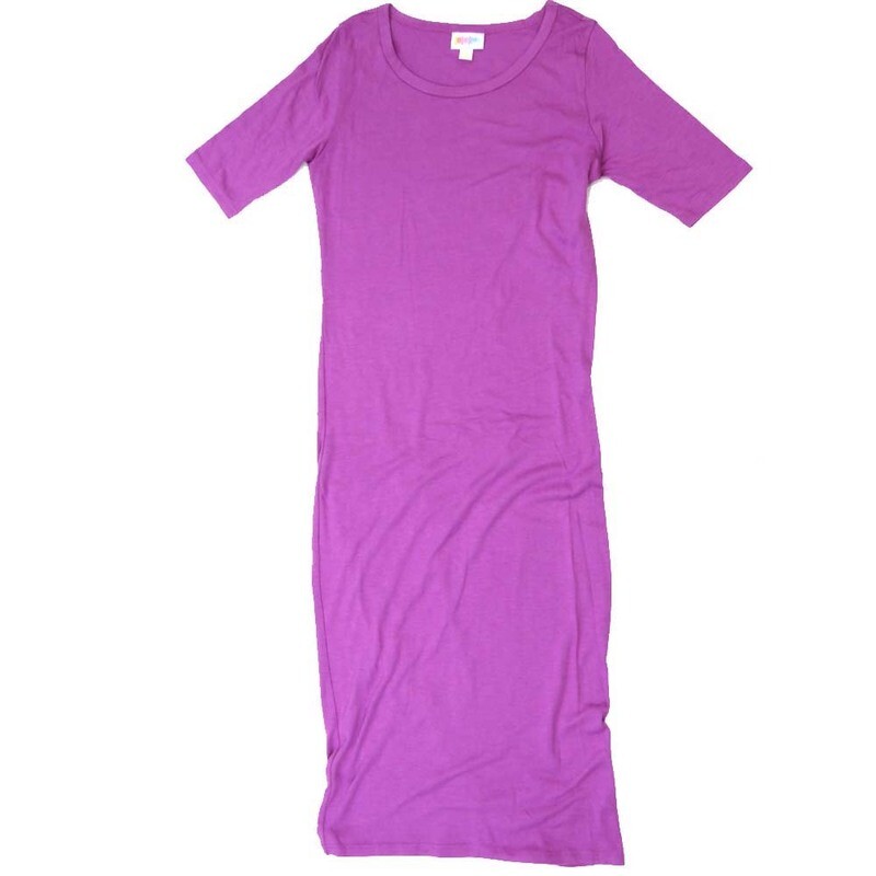 LuLaRoe JULIA a XX-Small (XXS) Solid Pink Form Fitting Knee Length Dress fits Womens sizes 00-0  A-XXS-257