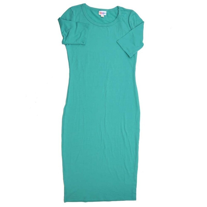 LuLaRoe JULIA a XX-Small (XXS) Solid Green Light Form fitting Knee Length Dress fits Womens sizes 00-0  XXS-202