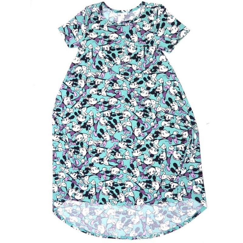 LuLaRoe CARLY a XX-Small XXS Disney Mickey Mouse Smiling Angry Emotional Swing Dress fits womens sizes 00-0  A-XXS-217  Retail $55