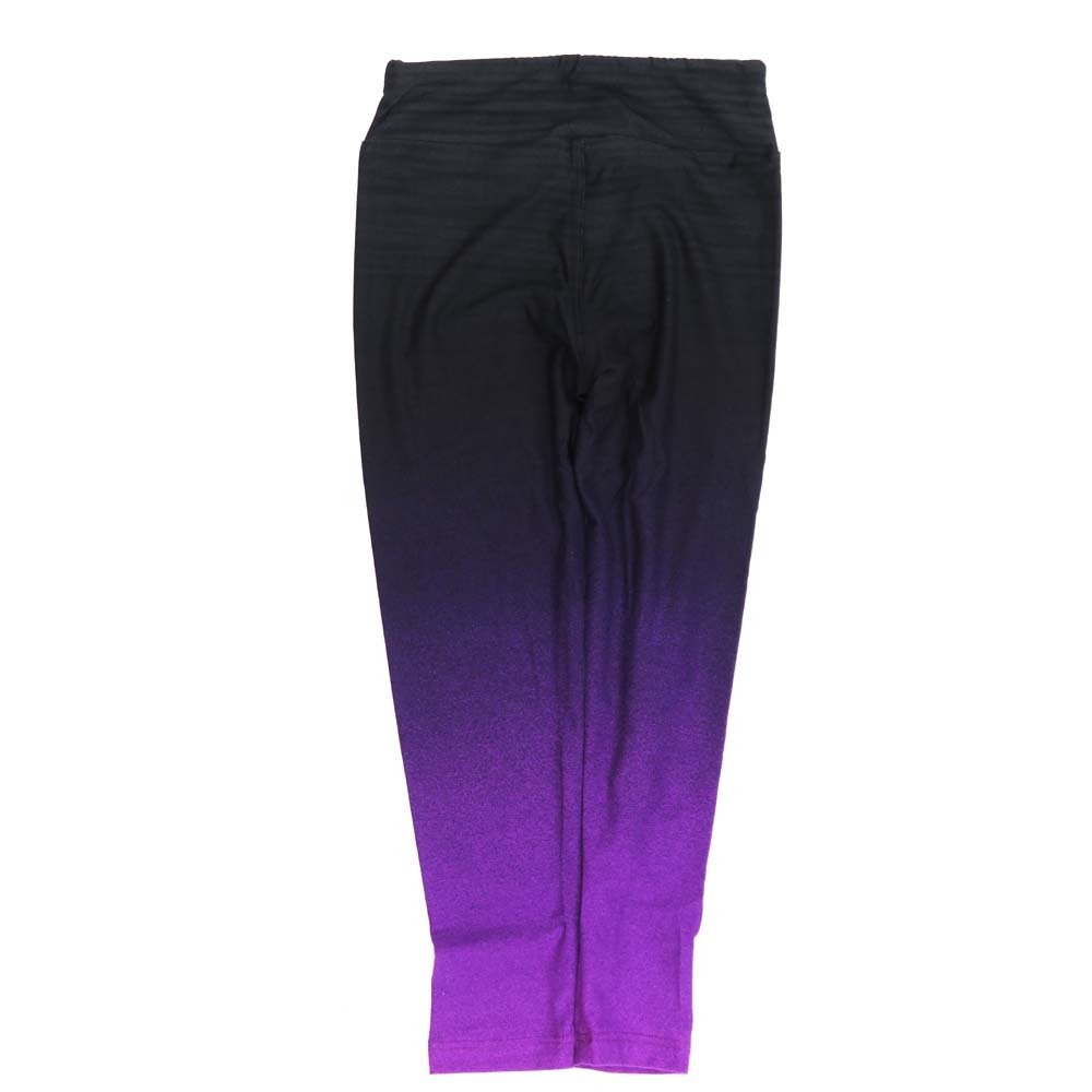 LuLaRoe Kids Sm-Med S/M Solid Black to Purple Hombre Leggings fits kids sizes 2-6  1510-E6-398836