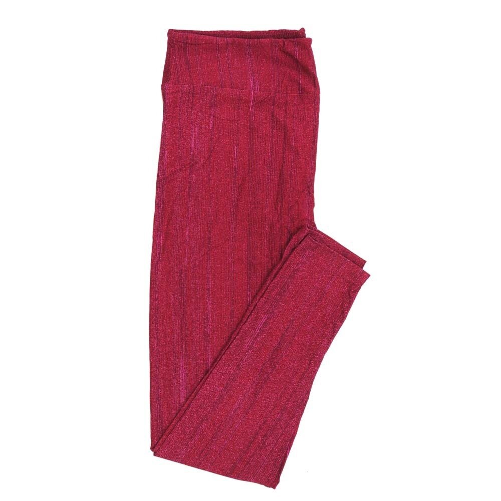 LuLaRoe Kids Sm-Med S/M Valentines Micro Strip Maroon Gray Kids Leggings fits kids sizes 2-6  1413-A