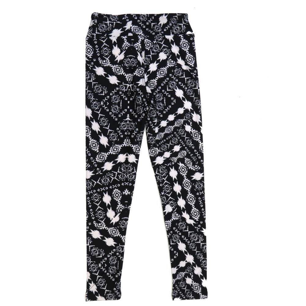 LuLaRoe Kids Sm-Med S/M Geometric Black White Southwestern Gods Eye Aztec Buttery Soft Leggings fits sizes 2-6  1340-Z
