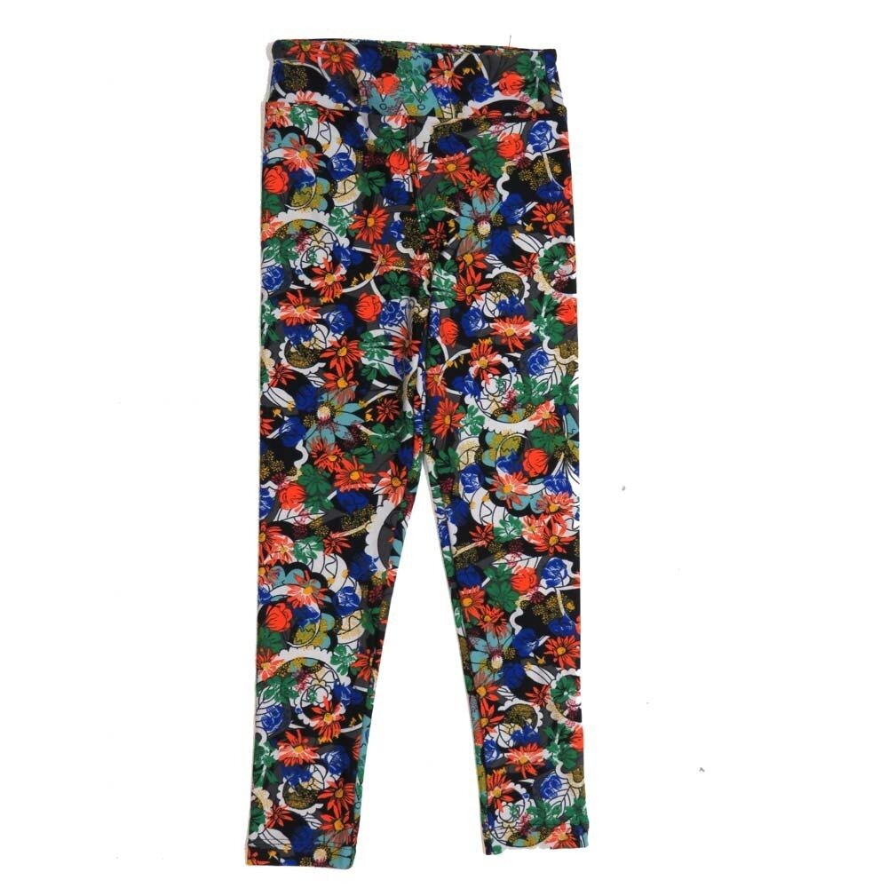 LuLaRoe Kids Sm-Med S/M Floral Multicolor Buttery Soft Leggings fits sizes 2-6  1335-ZA