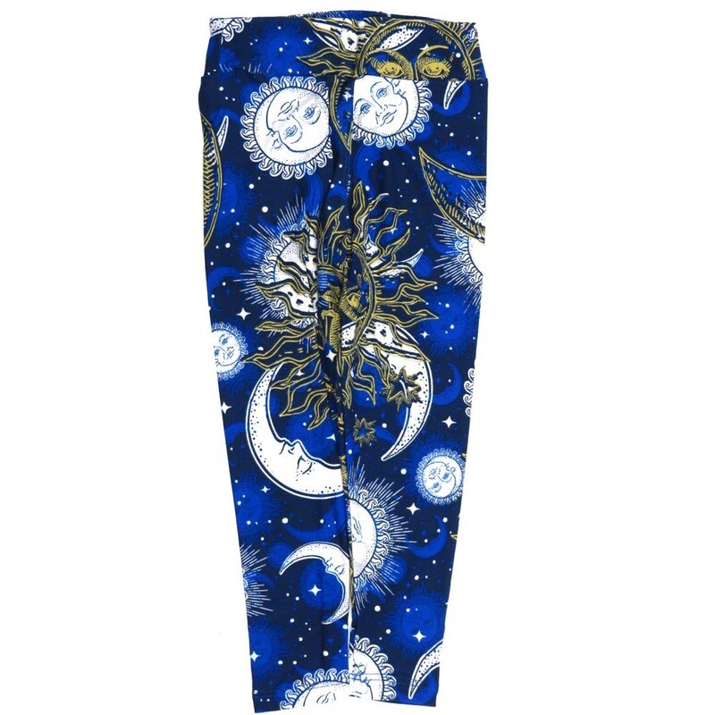 LuLaRoe Kids Sm-Med S/M Moons Sun Stars Leggings fits kids sizes 2-6  1503-A17-288846