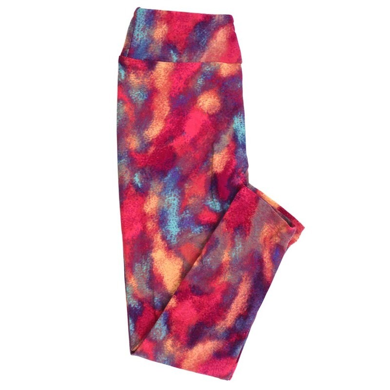LuLaRoe Kids Sm-Med S/M Abtract Batik Dye Leggings fits kids sizes 2-6  1506-A48-130258