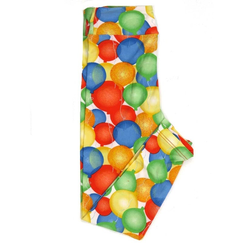 LuLaRoe Kids Sm-Med S/M Ballons Red Yellow Green Blue Leggings fits kids sizes 2-6  1507-B14-006464