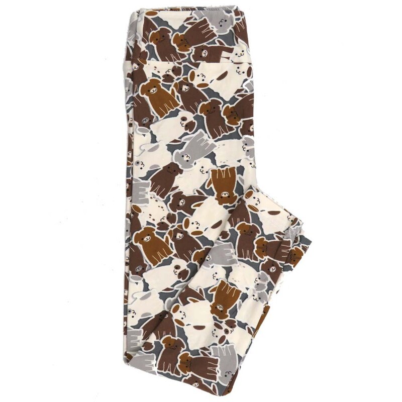 LuLaRoe Kids Sm-Med S/M Dogs Sitting Leggings fits kids sizes 2-6  1510-A33-219456