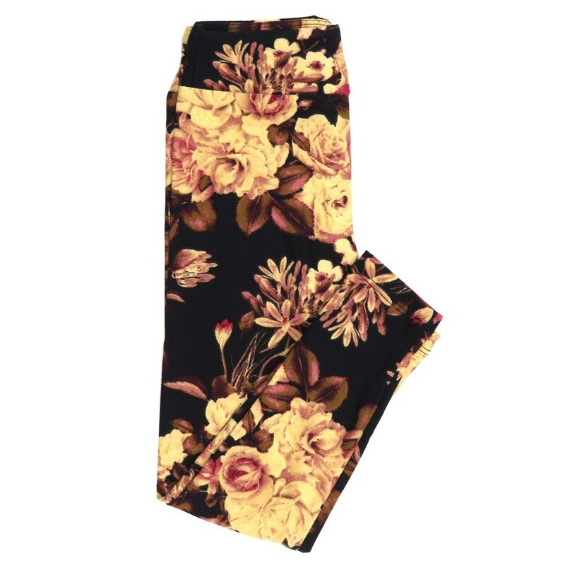 LuLaRoe Kids Sm-Med S/M Roses Leggings fits kids sizes 2-6  1510-B9-628808