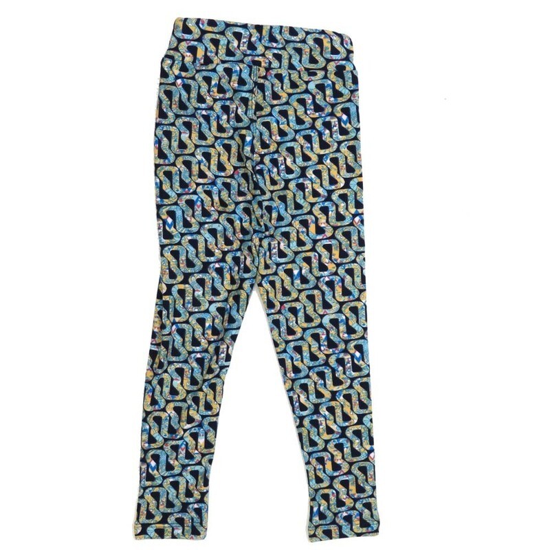 LuLaRoe Kids Sm-Med S/M Stripes Geometric Buttery Soft Leggings fits sizes 2-6  1342-H