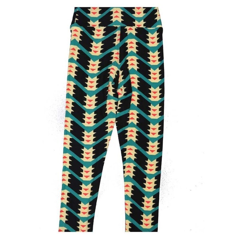 LuLaRoe Kids Sm-Med S/M Stripe Zig Zag Arrows Buttery Soft Leggings fits sizes 2-6