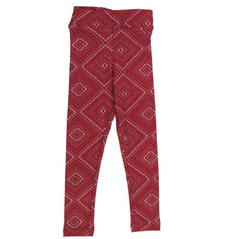 LuLaRoe Kids Sm-Med S/M Valentines XOXO Hearts Polka Dot Black Red Pink Buttery Soft Leggings fits sizes 2-6  1343-D