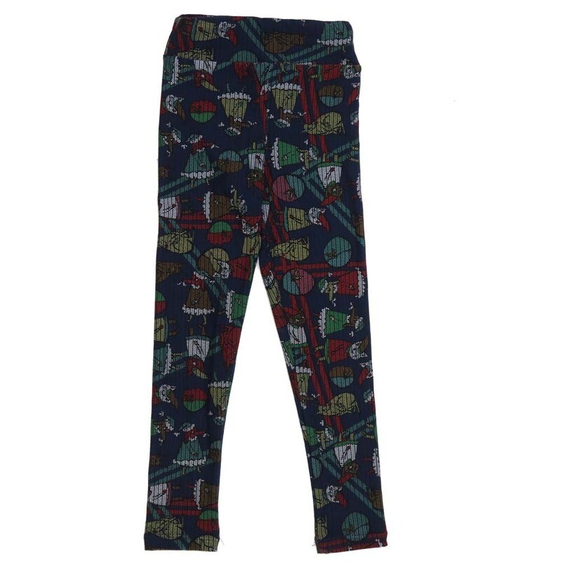 LuLaRoe Kids Sm-Med S/M Christmas Holiday MERRY and BRIGHT Stars Buttery Soft Leggings fits sizes 2-6  1342-S