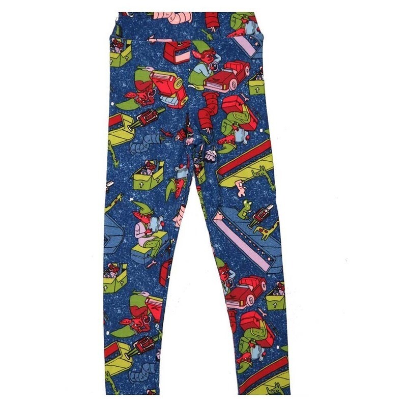 LuLaRoe Kids Sm-Med S/M Christmas Holiday Santas Elves Workshop Buttery Soft Leggings fits sizes 2-6