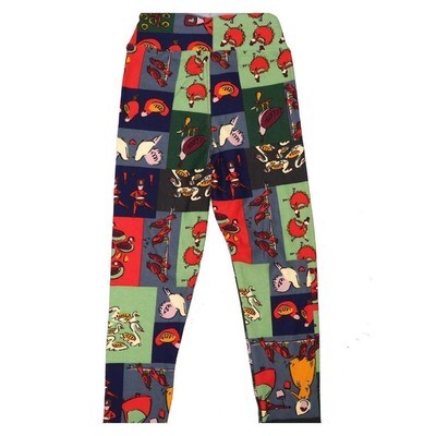 LuLaRoe Kids Sm-Med S/M Christmas Holiday 12 days of Buttery Soft Leggings fits sizes 2-6