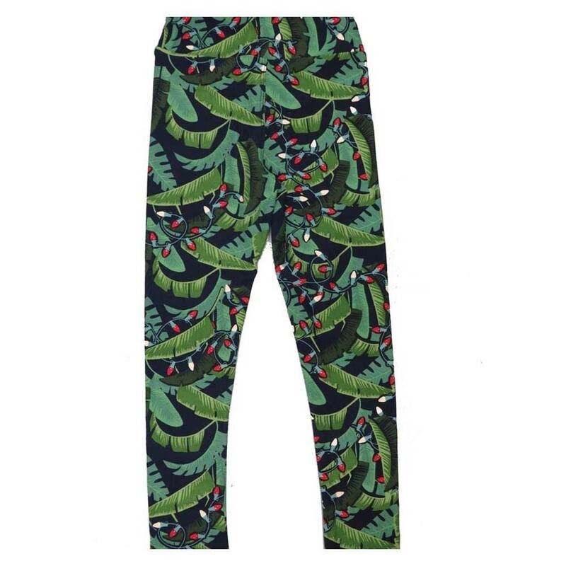 LuLaRoe Kids Sm-Med S/M Christmas Holiday Trees Lights Buttery Soft Leggings fits sizes 2-6