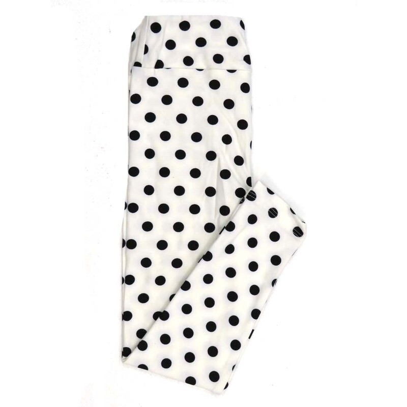 LuLaRoe Kids Sm-Med S/M Polka Dot White and Black Leggings fits kids sizes 2-6  1500-A49-295742
