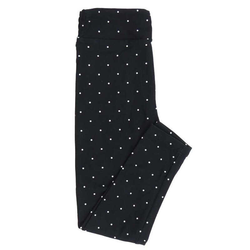 LuLaRoe Kids Sm-Med S/M Polka Dot Black White Small Leggings fits kids sizes 2-6  1509-D4-909559