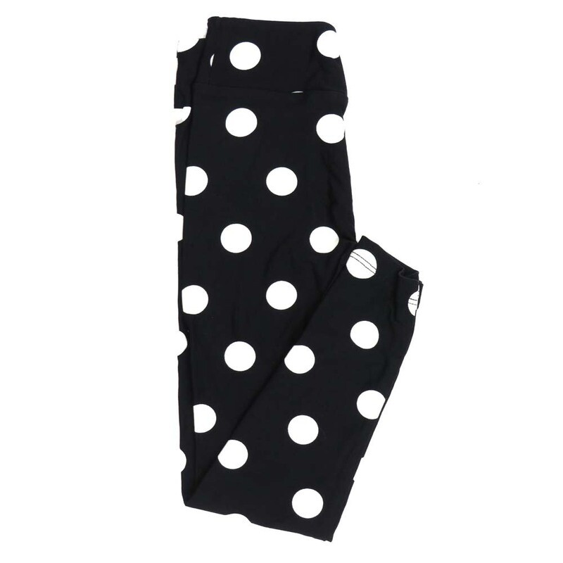 LuLaRoe Kids Sm-Med S/M Polka Dots Black White Large Leggings fits kids sizes 2-6  1506-C5-772672