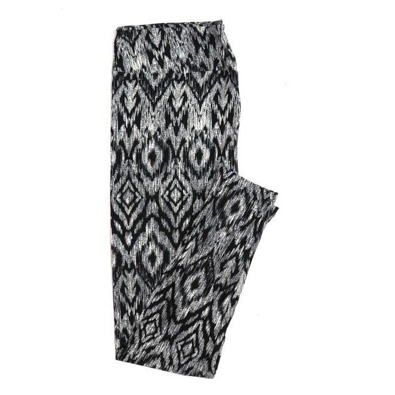 LuLaRoe Kids Sm-Med S/M Geometric Black White God&#39;s Eye Diamond Buttery Soft Leggings fits sizes 2-6  1315-14
