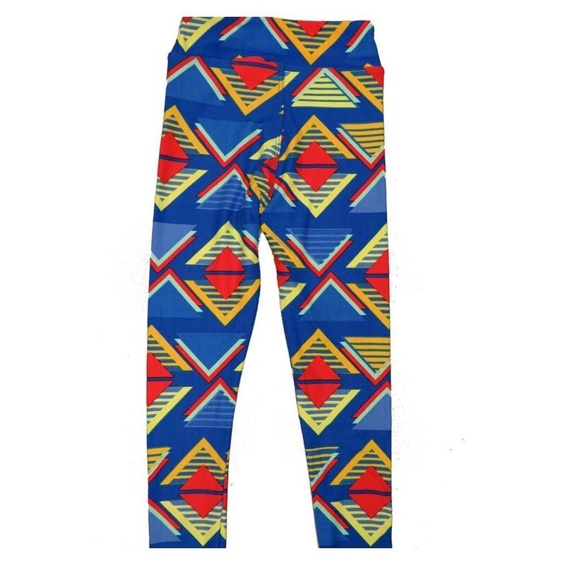 LuLaRoe Kids Sm-Med S/M Geometric Triangles Diamonds Buttery Soft Leggings fits sizes 2-6