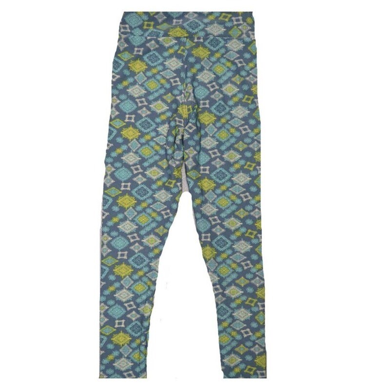 LuLaRoe Kids Sm-Med S/M Geometric Square Mandalas Buttery Soft Leggings fits sizes 2-6