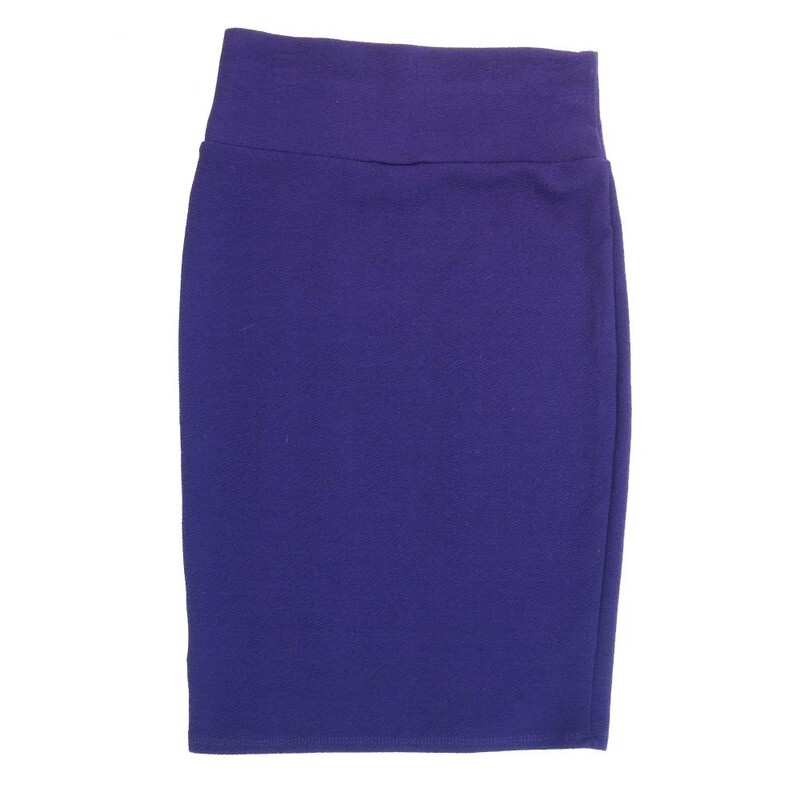 LuLaRoe Cassie b X-Small XS Solid Purple Womens Knee Length Pencil Skirt fits sizes 2-4  XS-201