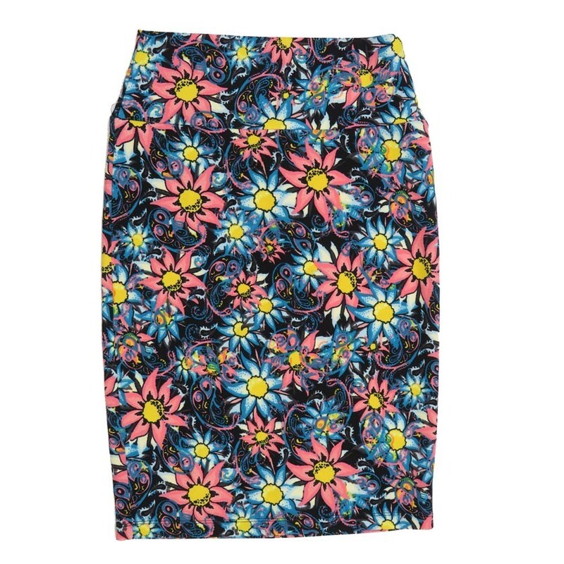 LuLaRoe Cassie b X-Small XS Paisley Lotus Flower Black Yellow White Teal Purple Womens Knee Length Pencil Skirt fits sizes 2-4 XS-104 LuLaRoe Cassie b X-Small XS Paisley Lotus Flower Black Yellow White Teal Purple Womens Knee Length Pencil Skirt fits sizes 2-4 XS-104