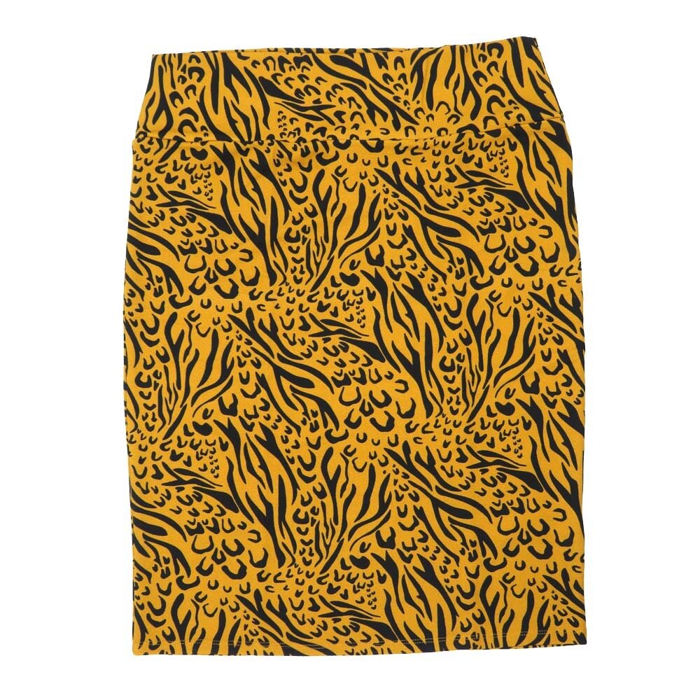 LuLaRoe Cassie h XXX-Large 3XL Zebra Animal Print Black Orangy Tan Womens Knee Length Pencil Skirt fits sizes 24-26 3XL-239