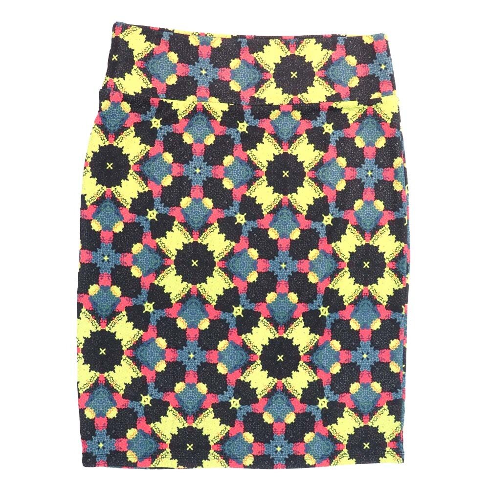LuLaRoe Cassie f X-Large XL Geometric Polka Dot Checkerboard Womens Knee Length Pencil Skirt fits sizes 18-20 XL-253