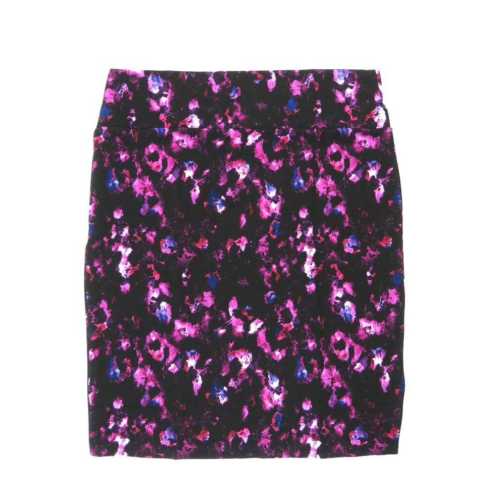 LuLaRoe Cassie e Large L Abstract Muted Black Blue White Womens Knee Length Pencil Skirt fits sizes 14-16  LARGE-235-K