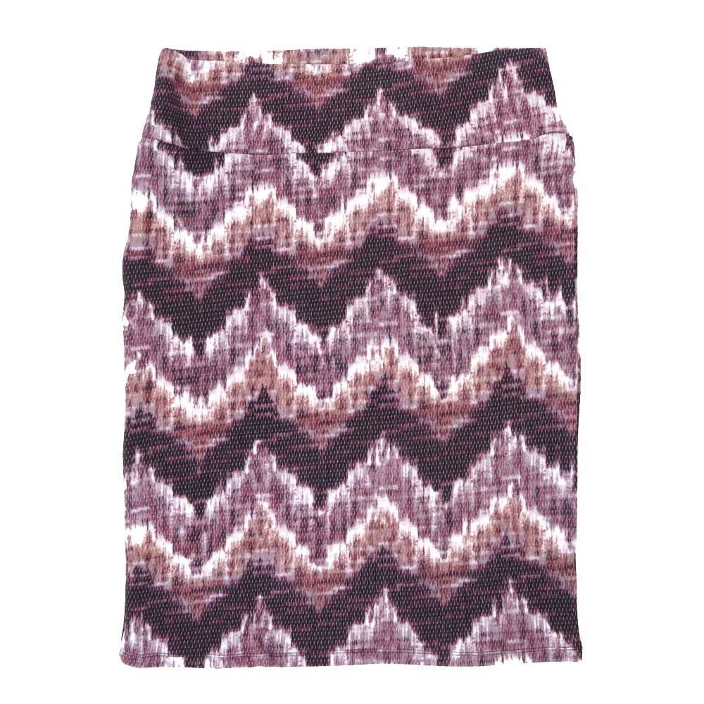 LuLaRoe Cassie d Medium M Geometric Zig Zag Stripe Dark Light Maroon White Womens Knee Length Pencil Skirt fits sizes 10-12  MEDIUM-230-D