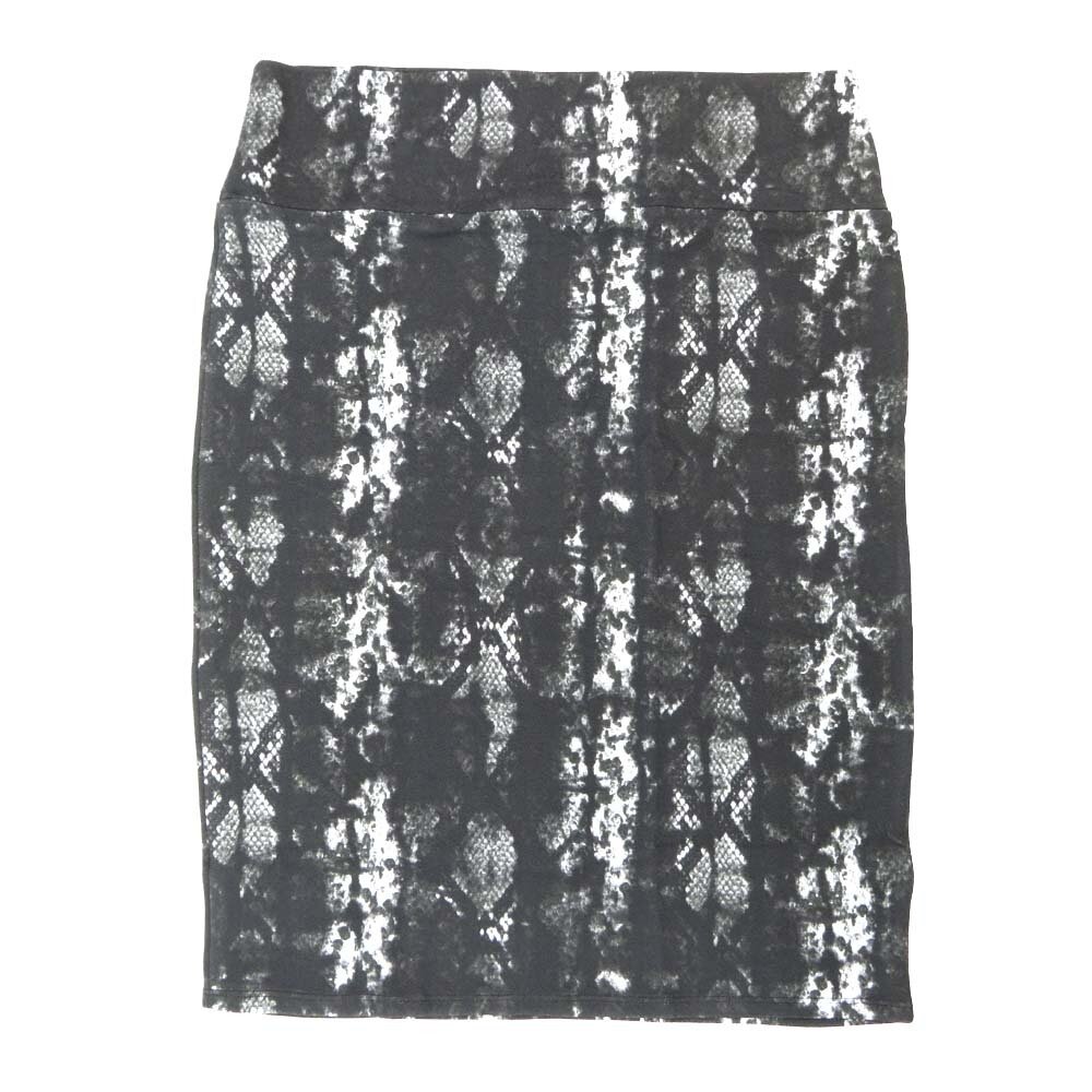 LuLaRoe Cassie d Medium M Snakeskin Animal Print Black White Gray Womens Knee Length Pencil Skirt fits sizes 10-12 MEDIUM-223-E