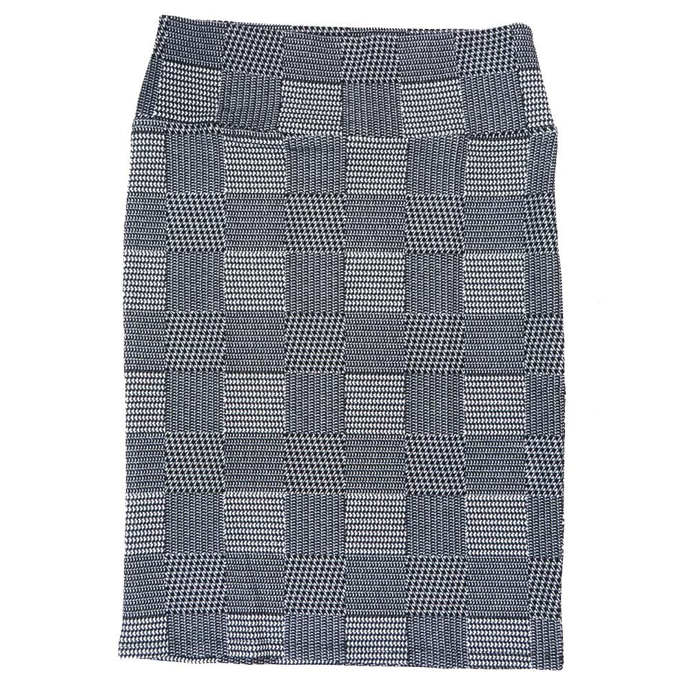 LuLaRoe Cassie c Small S Checkerboard Houndstooth Black White Womens Knee Length Pencil Skirt fits sizes 6-8  SMALL-233
