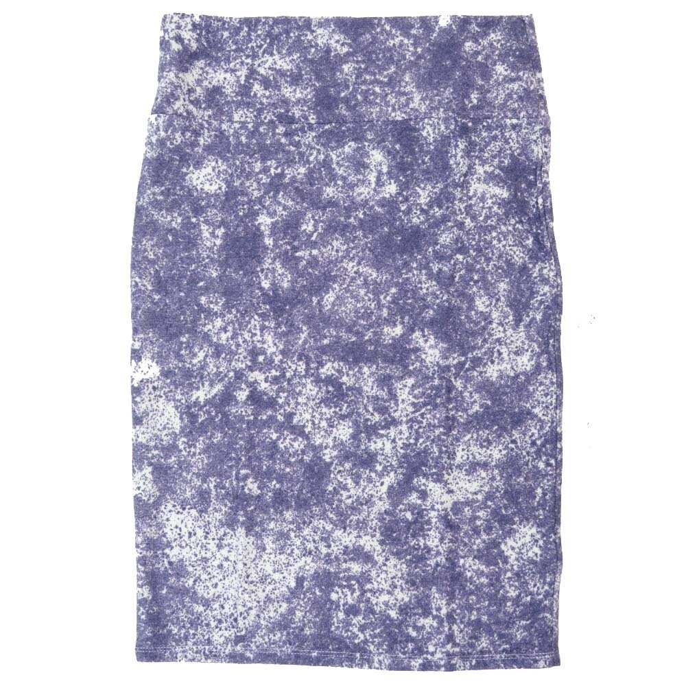 LuLaRoe Cassie c Small S Abstract Blue Gray Womens Knee Length Pencil Skirt fits sizes 6-8  SMALL-217-H