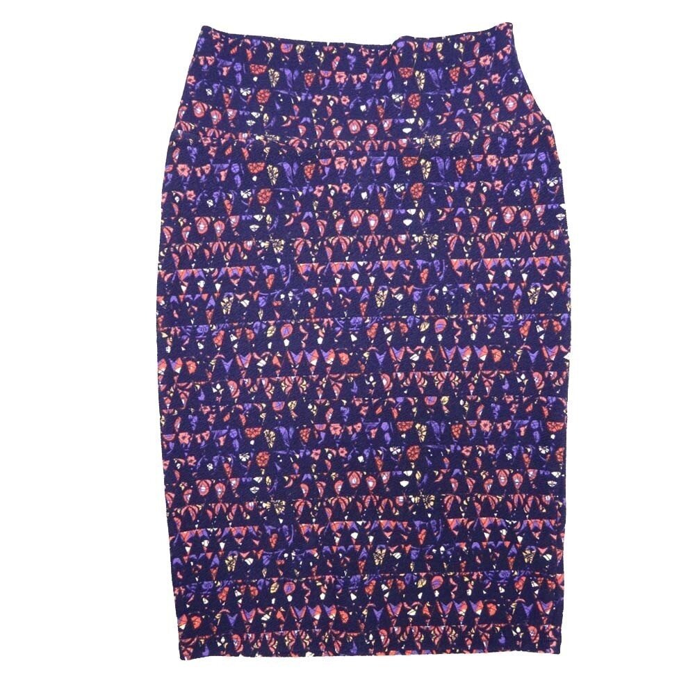 LuLaRoe Cassie b X-Small XS Geometric Triangle Polka Dot Purple Pink Womens Knee Length Pencil Skirt fits sizes 2-4 XS-103