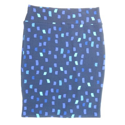 LuLaRoe Cassie g XX-Large 2XL Geometric Blue White Purple Womens Knee Length Pencil Skirt fits sizes 22-24 2XL-223