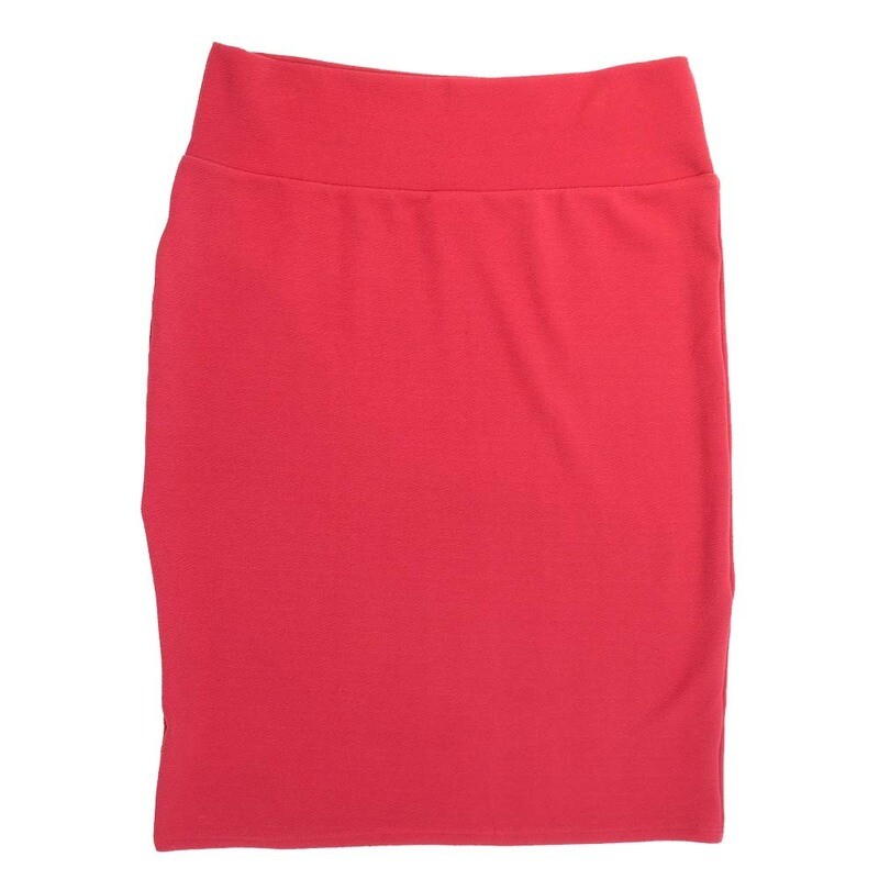 LuLaRoe Cassie g XX-Large 2XL Solid Red Womens Knee Length Pencil Skirt fits sizes 22-24  2XL-216